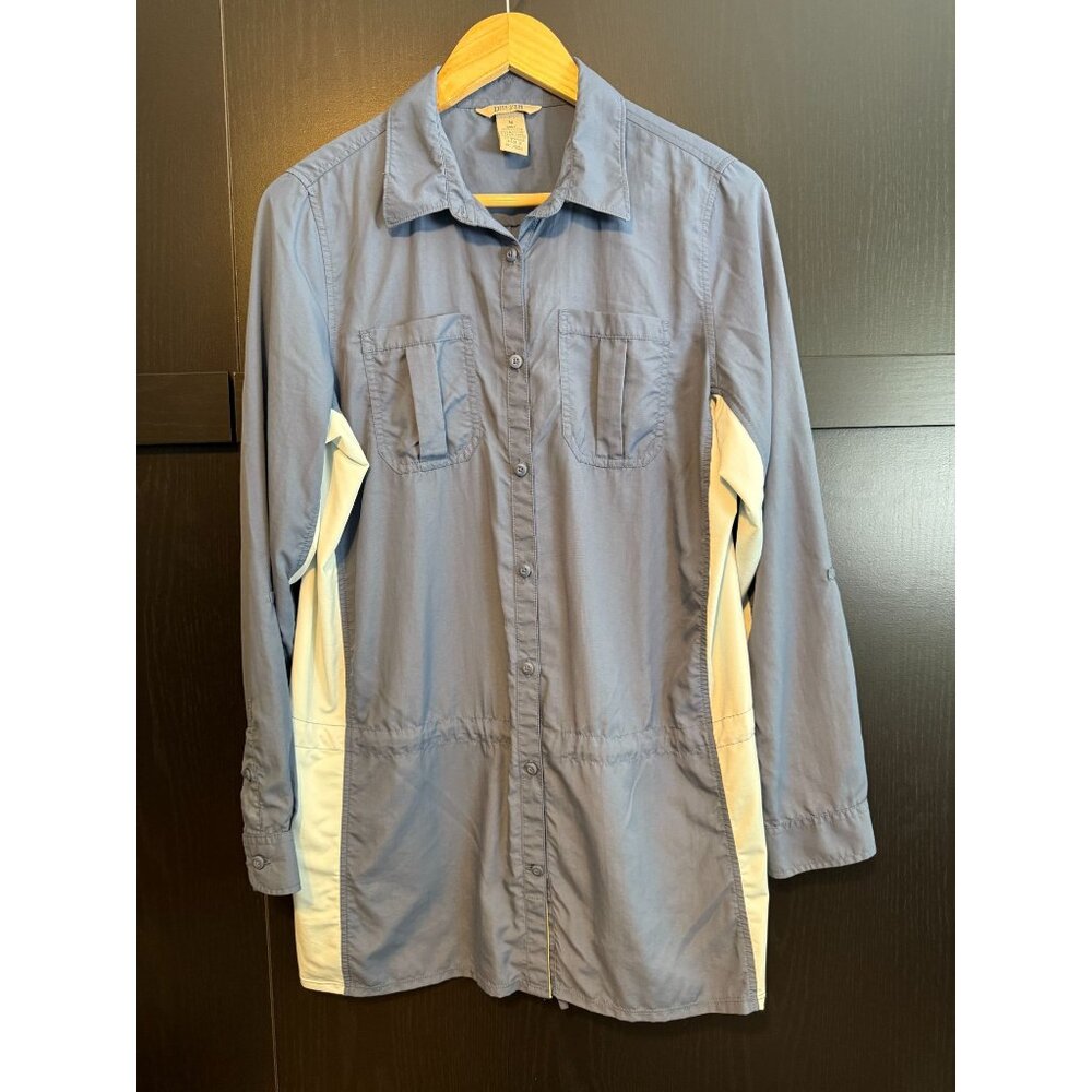Duluth Trading Co Women's Button Up Tunic Shirt Medium Long Sleeves Outdoors
